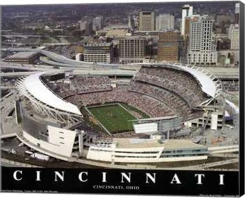 Framed Cincinnati, Ohio - Bengals At Paul Brown Print