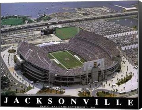 Framed Jacksonville, Florida - Jaguars 1St Game Print