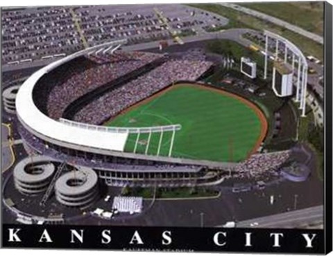 Framed Kansas City - Royals At Kauffman Stadium Print