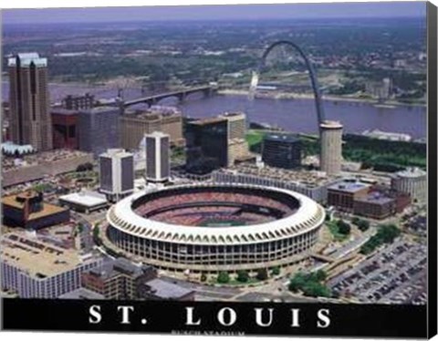 Framed St Louis, Missouri - Cardinals At Busch Print