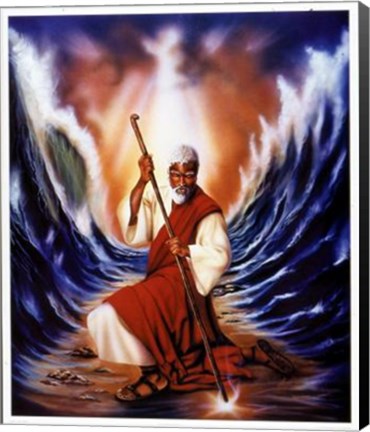 Framed Moses Parting the Red Sea Print