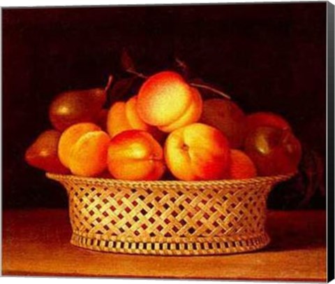 Framed Bowl of Peaches 1818 Print