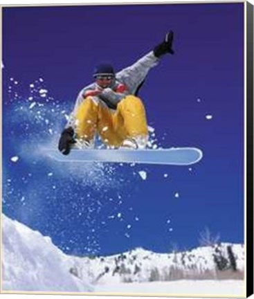 Framed Courage - Snowboarder Print