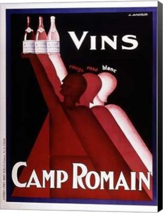 Framed Vins Camp Romain Print