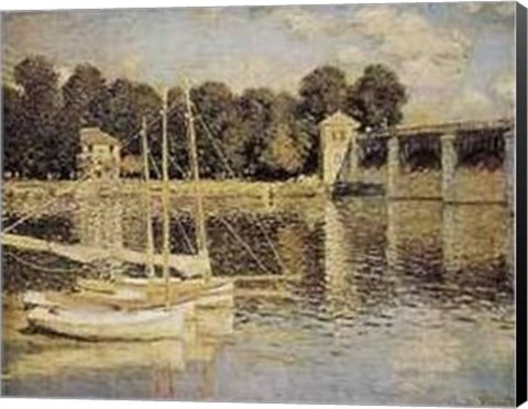 Framed Bridge At Argenteuil Print