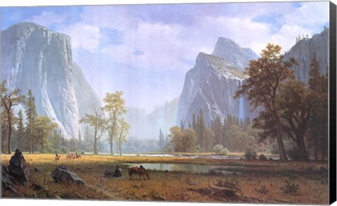 Framed Looking Up the Yosemite Valley Print