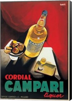 Framed Cordial Campari Print