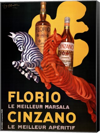 Framed Florio E Cinzano Print