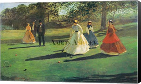 Framed Croquet Players Print