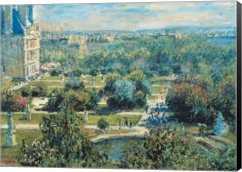 Framed View Of Tuileries Gardens Print