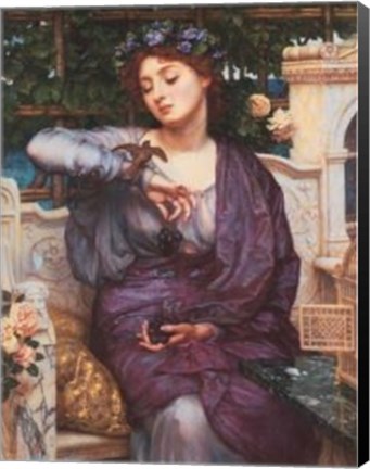 Framed Libra And Her Sparrow, 1907 Print