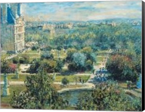 Framed View Of Tuileries Gardens Print