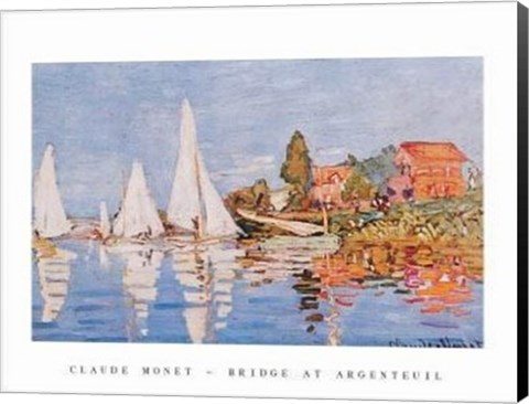 Framed Boats At Argenteuil Print