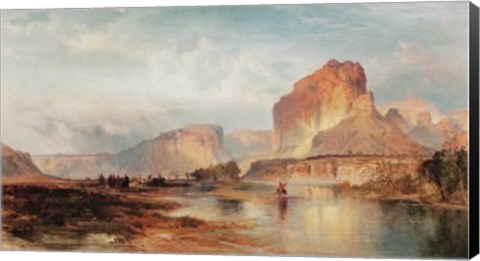 Framed Cliffs Of Green River Print