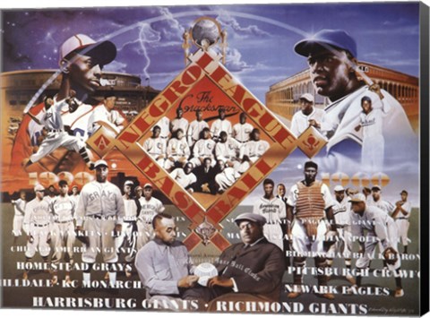 Framed Negro League Baseball Print