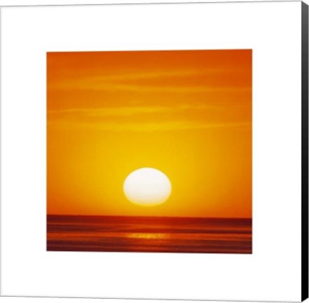 Framed Sunset Over Lake Michigan Print