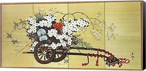 Framed Flower Cart Print