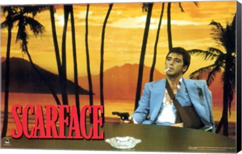 Framed Scarface, Sunset Print