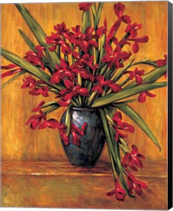 Framed Red Irises Print