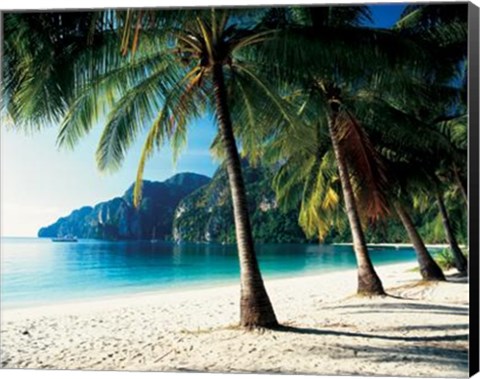 Framed Tonsai Beach, Phi Phi Islands, Thailand Print