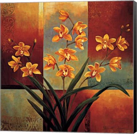 Framed Orange Orchid Print