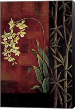 Framed Green Orchid Print