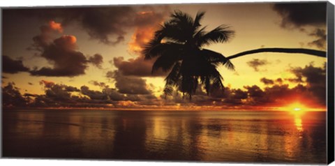 Framed Aitutaki Lagoon, Cook Islands Print