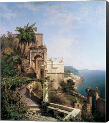 Framed In The Garden, Amalfi Coast Print