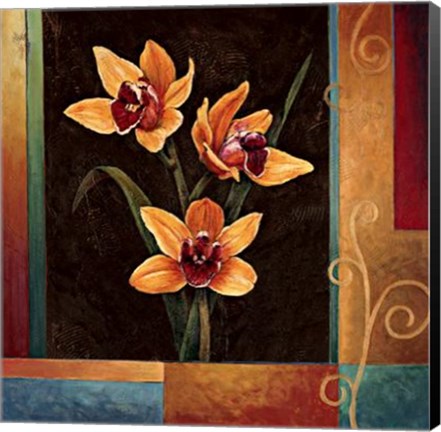 Framed Yellow Orchids Print