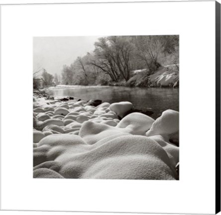 Framed River In Winter Print