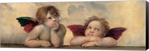 Framed Cherubim Putti Angels of The Sistine Madonna, c.1514 Print