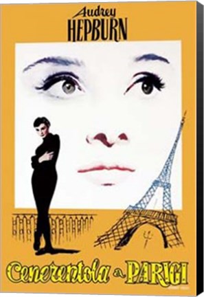 Framed Audrey Hepburn, Funny Face (Italian) Print