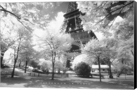 Framed Afternoon In Paris, Parc Du Champ De Mar Print