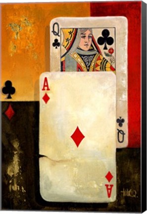 Framed Poker Queen Print