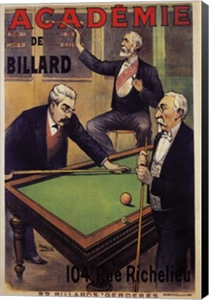 Framed Academie De Billard Print