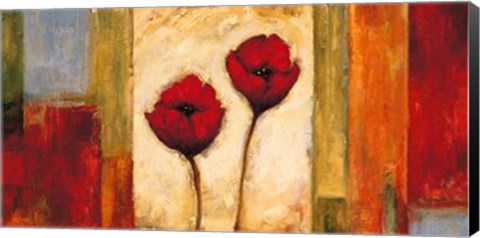 Framed Poppies In Rhythm II Print