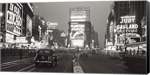 Framed Times Square at Night, NYC 1938 Print