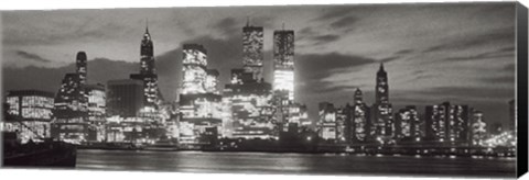 Framed Manhattan Skyline from Brooklyn Print