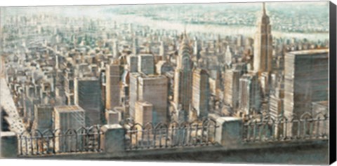 Framed City View of Manhattan Print