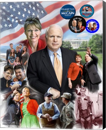 Framed Mavericks: John McCain &amp; Sarah Palin Print