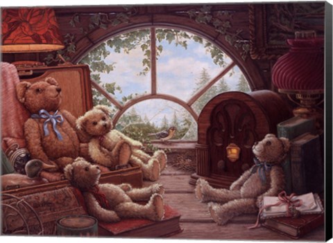 Framed Bears In The Attic Print