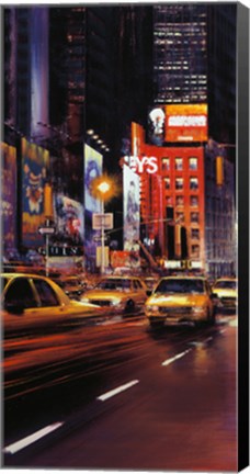 Framed Times Square at Night I Print