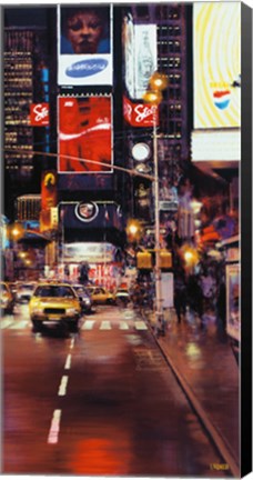 Framed Times Square at Night II Print