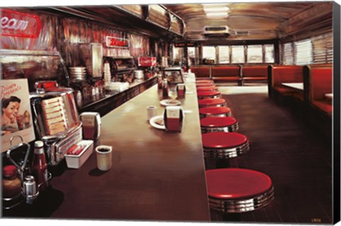 Framed Diner in Manhattan Print