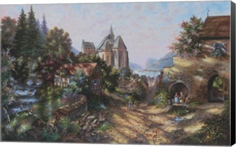 Framed Andernach At The Rhine Print