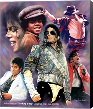 Framed Michael Jackson - The King of Pop Print