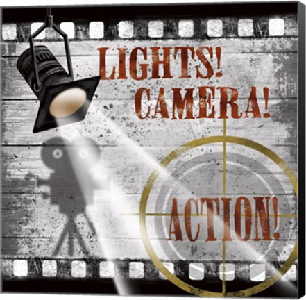 Framed Lights! Camera! Action! Print