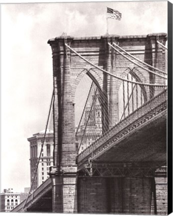 Framed Brooklyn Bridge Perspective Print