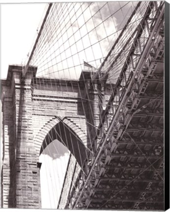 Framed Under the Brooklyn Bridge Print