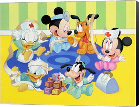 Framed Disney Babies: Kid Doctors Print